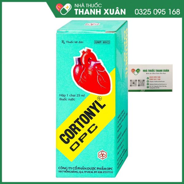 Cortonyl OPC - Trợ tim, ngất do suy tim. Mất ngủ, lao lực, an thần